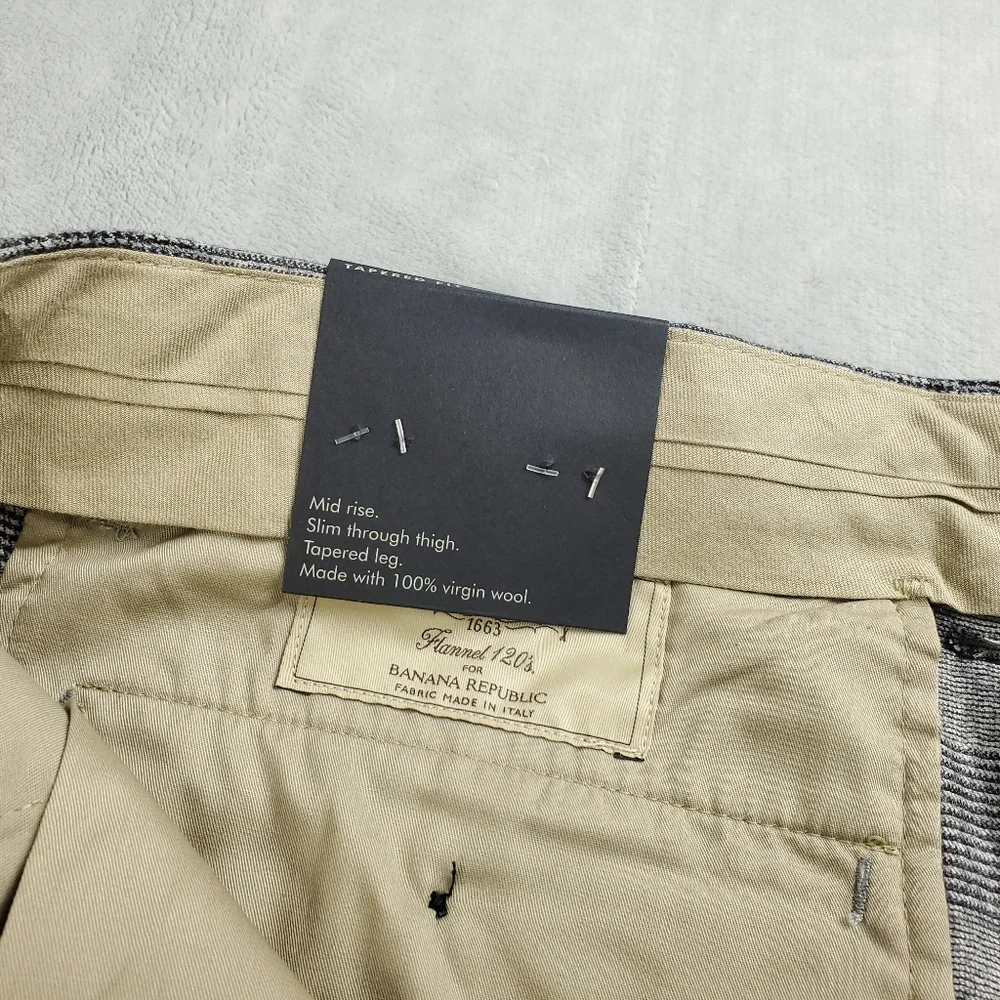 Banana Republic Gray Plaid Dress Pants